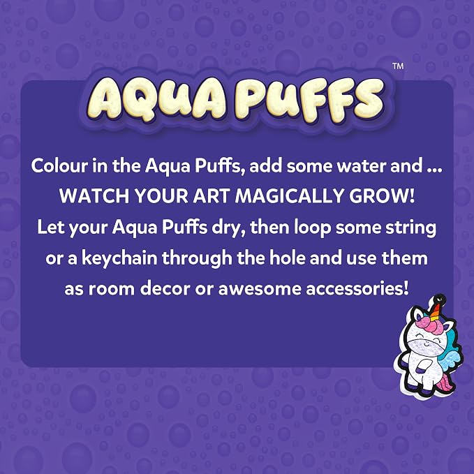 Skillmatics 3D Art Kit - Aqua Puffs, Princesses & Unicorns, Mess-Free Fun, Magical Craft Activity, Travel Toys, DIY Decor, Creative Gifts for Girls & Boys Ages 4, 5, 6, 7, 8, 9, 10 | Painting Craft for Kids, DIY Colour Activity, Screen-Free Fun, Gift f...