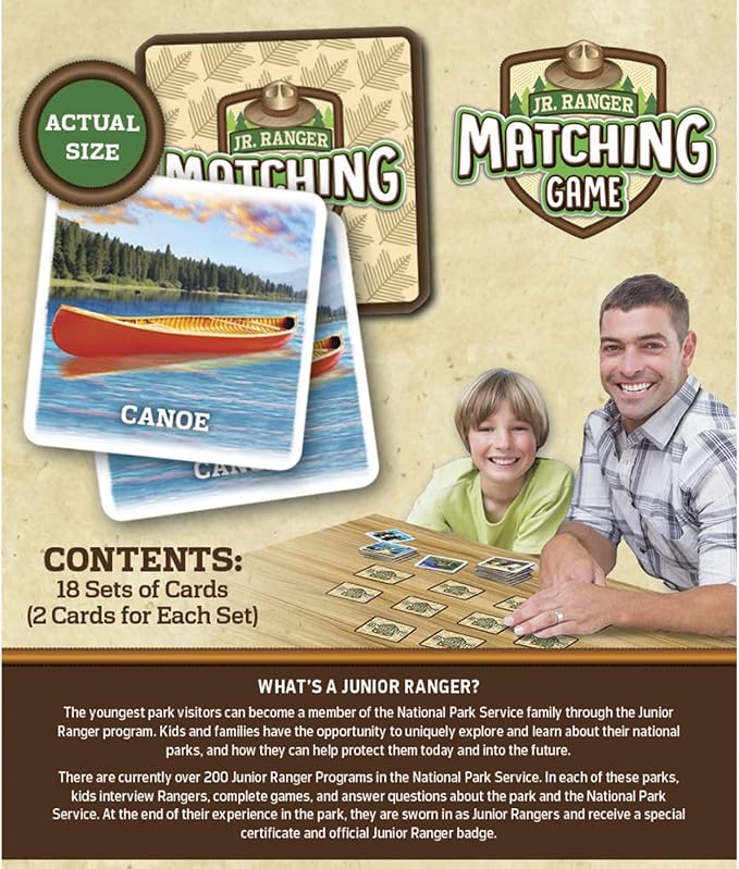 MasterPieces Kids Games - Jr Ranger Matching Game - Game for Kids and Family - Laugh and Learn