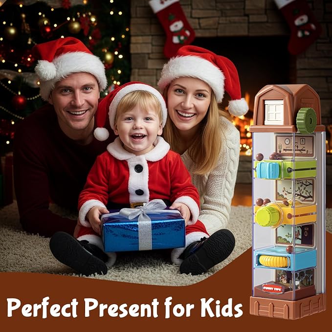 Montessori Educational Learning Ball Drop Toys for Toddlers 3-5 | 5 Fine Motor Activities Busy Board Sensory Travel Birthday Gift,Activity Cube Montessori Toys for 2 3 4 5 6 7 Year Old