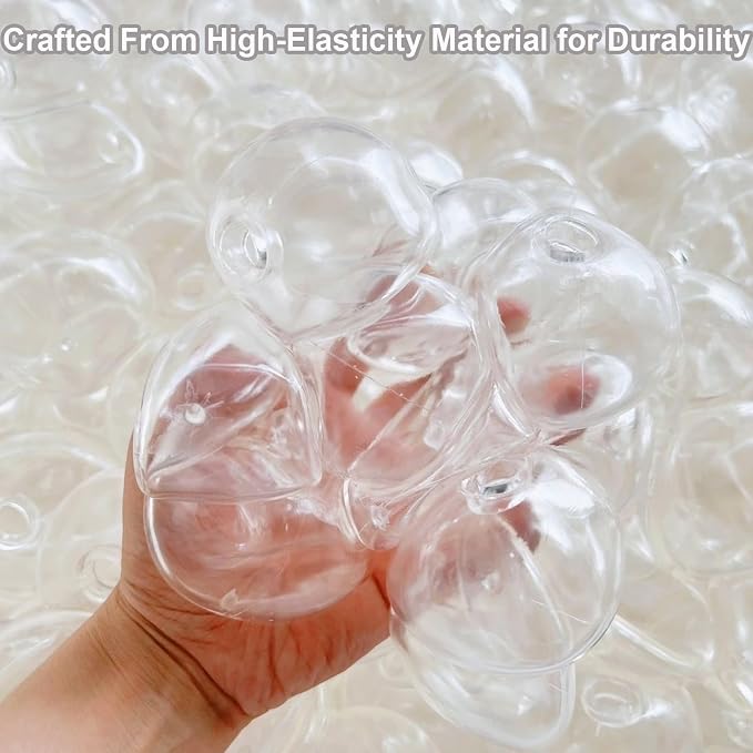 15pcs DIY Stress Ball Kit – Blank Skins with Air Pump & Expander Tool for Making Pressure Balls, Make Your Own Fidget Pressure Balls (15Transparent)