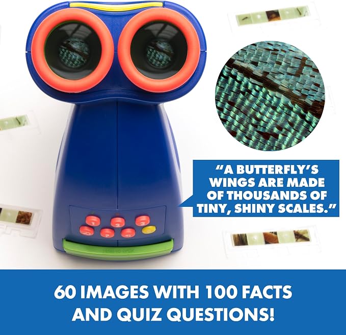Educational Insights GeoSafari Talking Microscope - Kids Microscope Toy Featuring Bindi Irwin, Interactive STEM Toys and Science Kits for Kids 3-5, Preschool Science for Toddlers