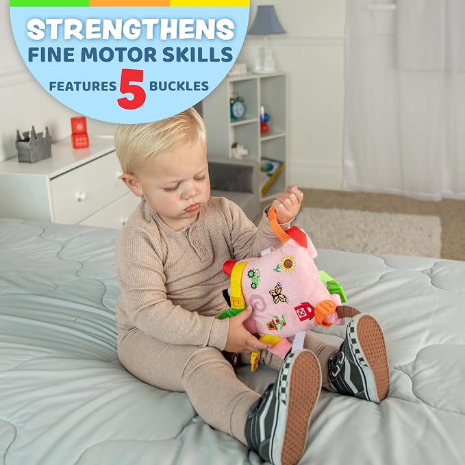 Buckle Toys, Boink Pig, Learning Activity, Develop Fine Motor Skills | Compact Travel Size, Perfect Calming Sensory Toys For Toddlers and Kids