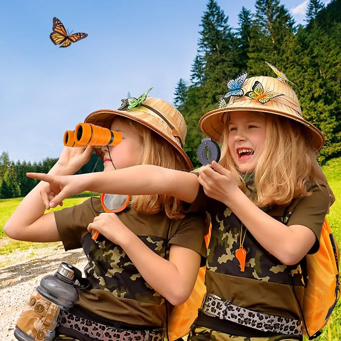 ESSENSON Kids Explorer Kit - Adventure Kit for Kids, Outdoor Explorer Kit with Binoculars, Summer Outdoor Toys for Kids Ages 4-8