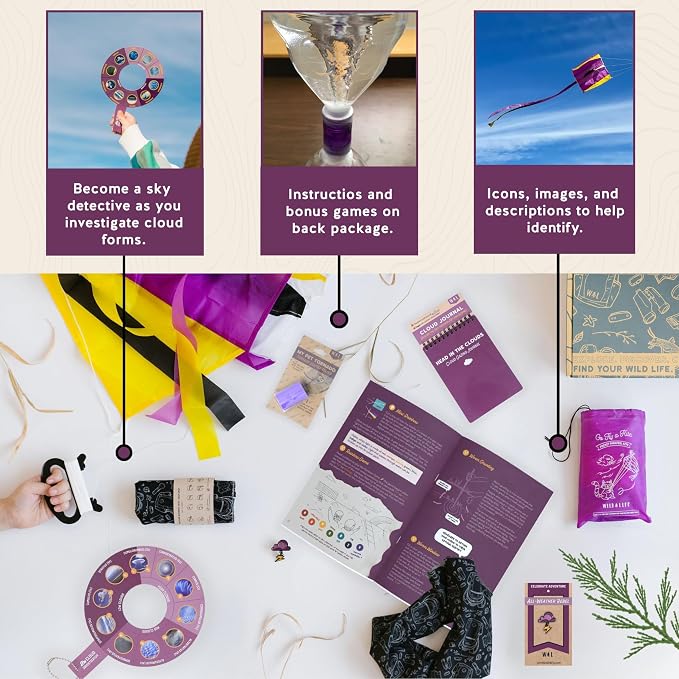 All-Weather Rebel Climate Science Kit, Ages 8+ | Includes a field guide, pocket kite, cloud journal, vortex maker, pin and head buff, a hands-on STEM exploration toy set