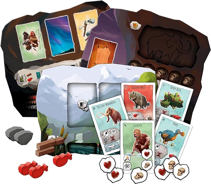 Asmodee Paleo Board Game - A Cooperative Paleolithic Adventure for Strategy Enthusiasts, Cooperative Family Fun for Kids & Adults, Ages 10+, 2-4 Players, 45-60 Minute Playtime