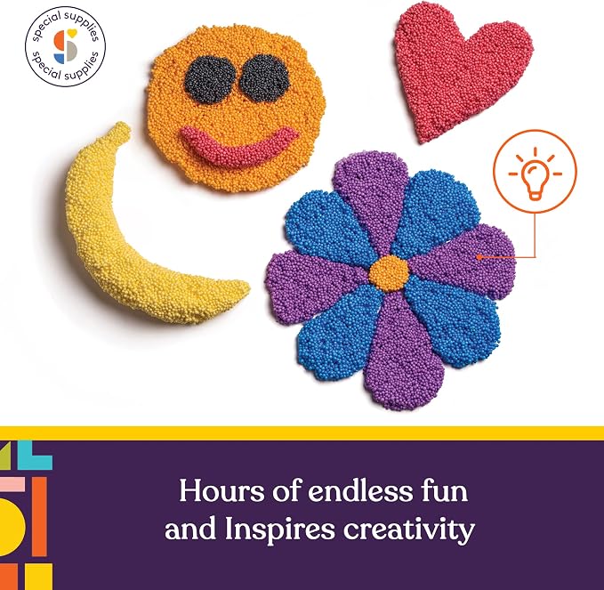 Special Supplies Fun Foam Modeling Foam Beads Play Kit, Children’s Educational Clay for Arts Crafts Kindergarten, Preschool Kids Toys Develop Creativity, Motor Skills (10)