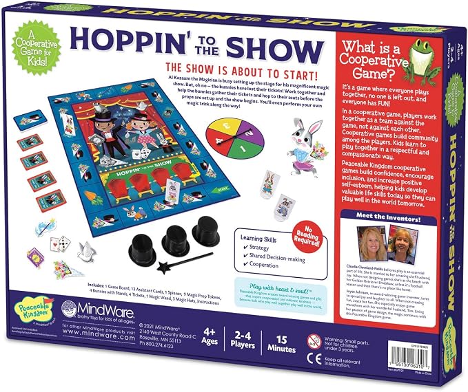 Peaceable Kingdom Hoppin' to the Show Cooperative Game for Kids
