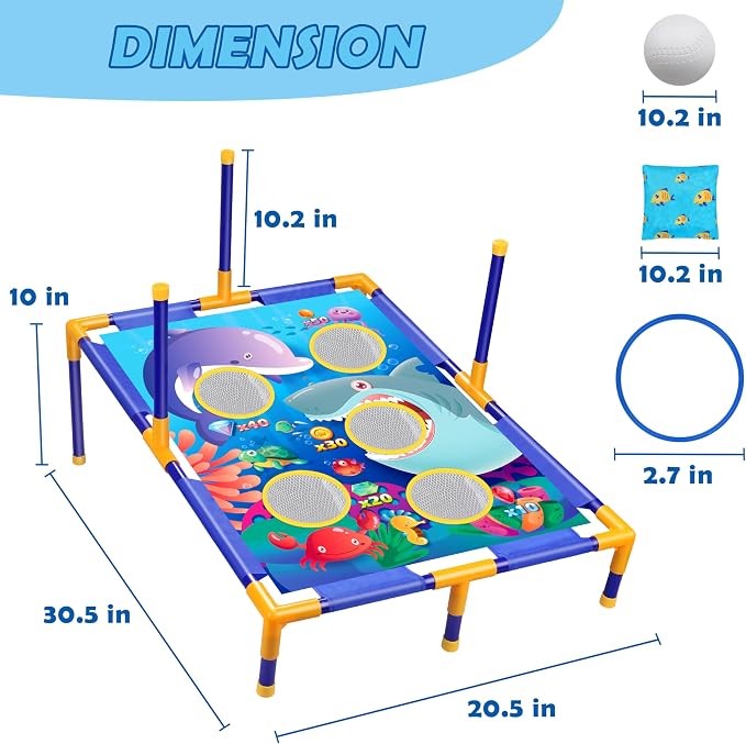 Animal Bean Bag Toss Game Toy Outdoor Toss Game | Family Party Party Supplies for Kids, Gift for Boys Birthday or Christmas for Toddlers Ages 3 4 5 6 Year Old
