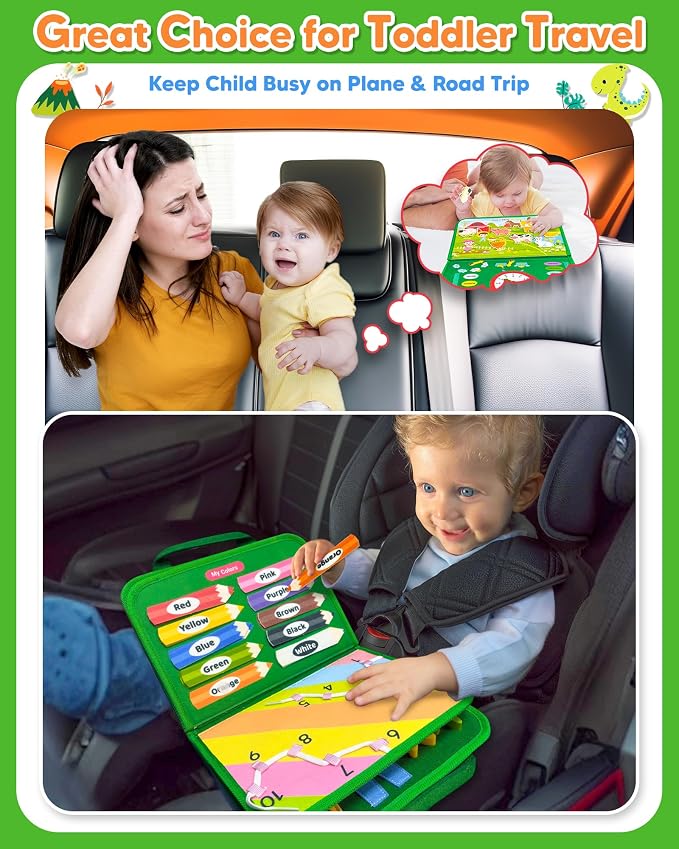 Busy Board Montessori Toys for Toddler Boy Birthday Gifts Busy Book | Sensory Toys, Airplane Car Travel Toy, Learning Educational Toys, Activity Book, Toddler Activities, Fine Motor Skills