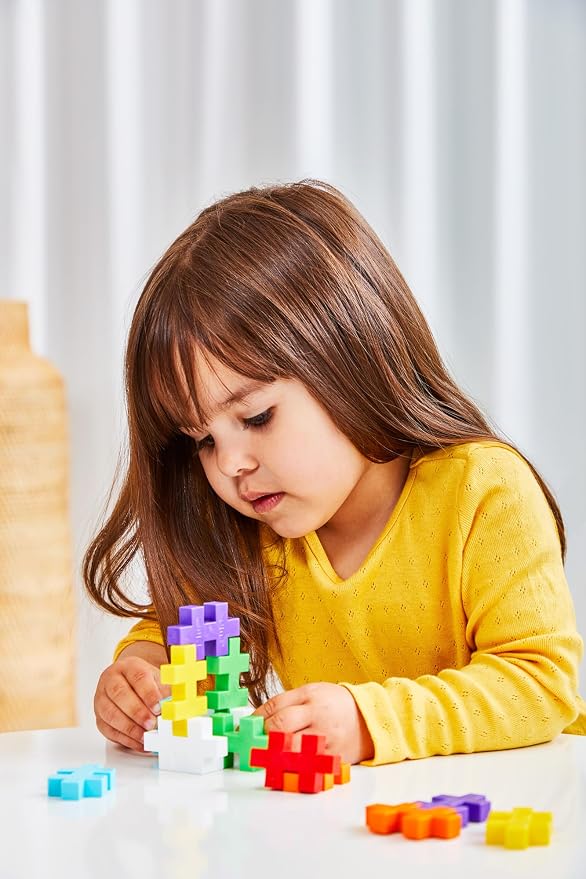 Plus-Plus - BIG Rainbow Tube 15 Pieces - Creative Educational Game for Children 1 Year+ - Fun Activity, Colorful Construction, Educational Gift
