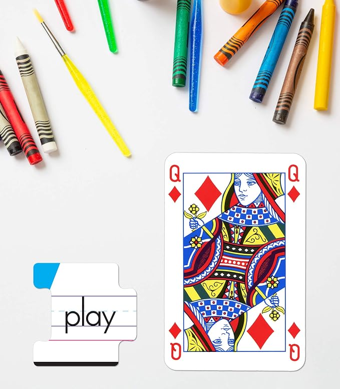 Key Education Sentence Building Game, Phonics Puzzles Grammar Flashcard Set | 86 Interlocking Sight Word Puzzle Cards, Color Coded Parts of Speech for Kids, Kindergarten, 1st & 2nd Grade Learning