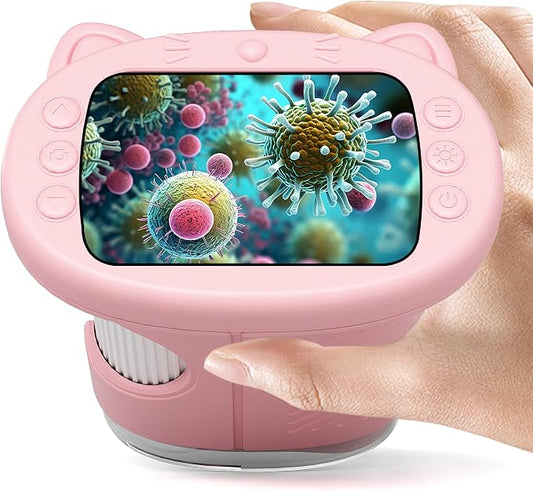 Kids Digital Microscope, 1000X with 2.4" IPS Screen | Explore Tiny Details with 1000X Magnification, a Bright 2.4" IPS Display, and Photo & Video Recording