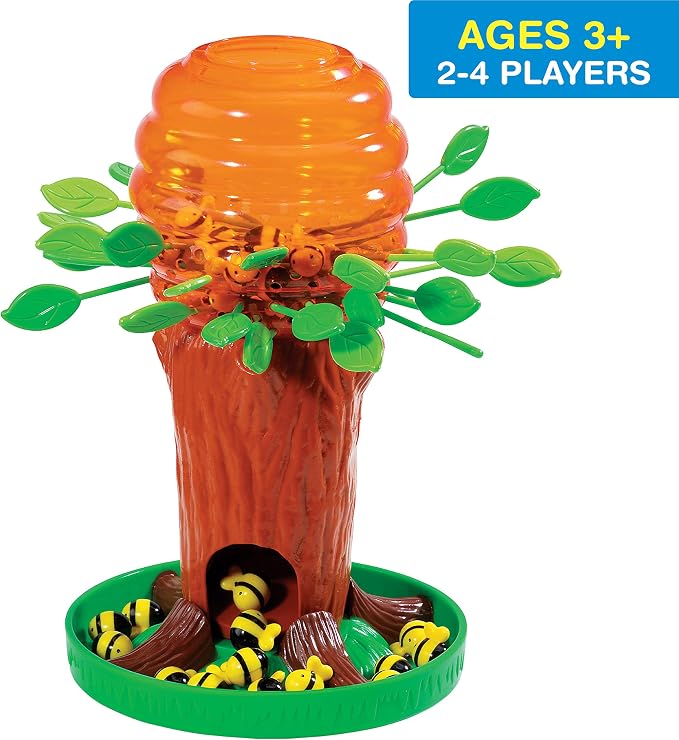 Game Zone Honey Bee Tree Game – Award-Winning Fun and Exciting Tabletop Game for Kids and Families | Pluck leaves gently or the bees tumble down - suspense-filled classic fun that builds fine motor skills through, Ages 3+