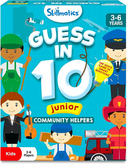Skillmatics Guess in 10 Junior Community Helpers, Card Game for Kids | For Boys, Girls, and Families Who Love Card Games, Board Games & Educational Toys, Travel Friendly, Gifts for Ages 3, 4, 5, 6