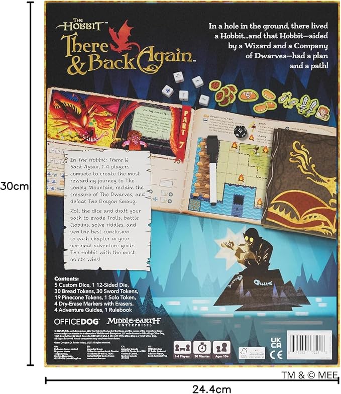 Asmodee The Hobbit: There and Back Again Board Game - Competitive Story-Driven Strategy Game, Thrilling Family Adventure for Kids & Adults, Ages 10+, 1-4 Players, 30 Minute Playtime | Competitive Story-Driven Strategy Game, Thrilling Family Adventure f...