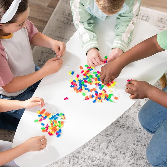 PLUS PLUS 600 Piece Neon Mix - Mini Waffle Blocks, Classroom Must Haves | STEM Toys, Sensory Bin Filler, Autistic Kids Must Haves, Gifts for Boys & Girls, Christmas Stocking Stuffers for Kids