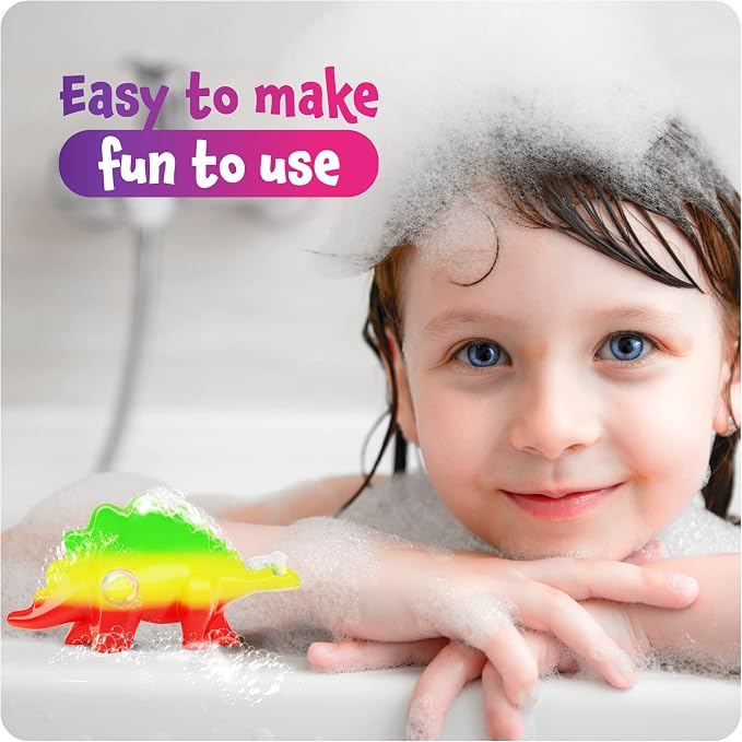 Dino Soap Making Kit For Kids - Dinosaur Science Toys Kits - DIY Craft Kit | Gifts for Kid All Ages, DIY Activities Craft - Art Crafts Gift Set for Boys and Girls Age 3 4 5 6 7 8 12 Year Old Boy