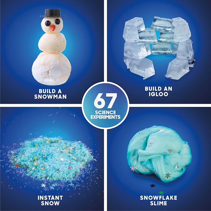 Discovery™ Frozen Earth Science Kit – 67 Experiments STEM Chemistry Lab for Kids| Grow Crystals, Make Snow & Slime, Ice Explosions & More| Educational Learning Activity Toy| DIY STEM Set Gift| Ages 8+