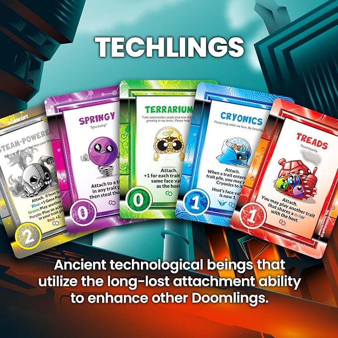 Doomlings Card Game: Legends of Enderas Variety Expansion – 120 New Cards, 5-in-1 Bundle (Mythlings, Techlings, Dinolings, Fuzelings & Treasures) | Ages 8+, 2–6 Players