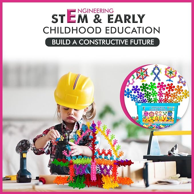Curious 2 Learn Building Blocks 300ct - STEM Toys for Creativity - 4 Year Old Boy Birthday Gift - Interlocking Discs Set - 5 Year Old Boy Birthday Gift - Educational Toys