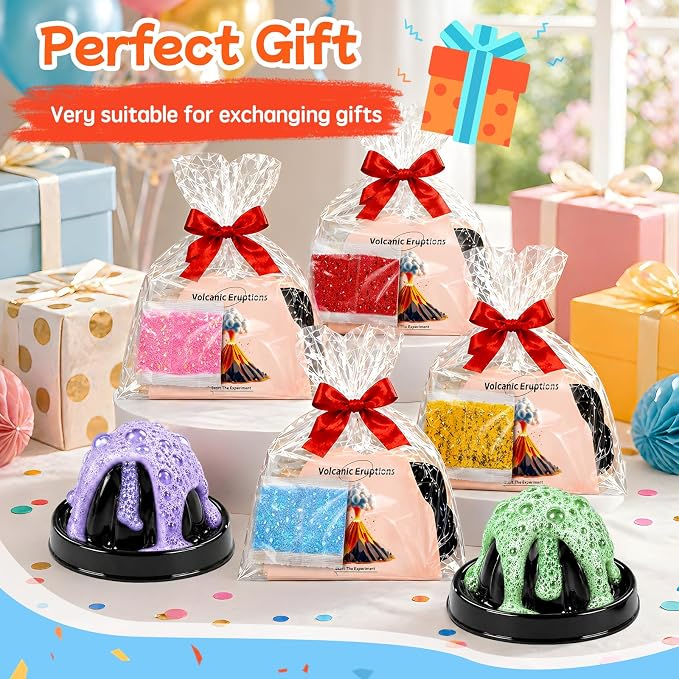 30Pcs Volcano Eruption Science Kit STEM Science Experiments Bulk Party Favors Classroom Prizes Goodie Bag Stuffers Gifts Exchange for Boys and Girl (30Pcs, One Size)