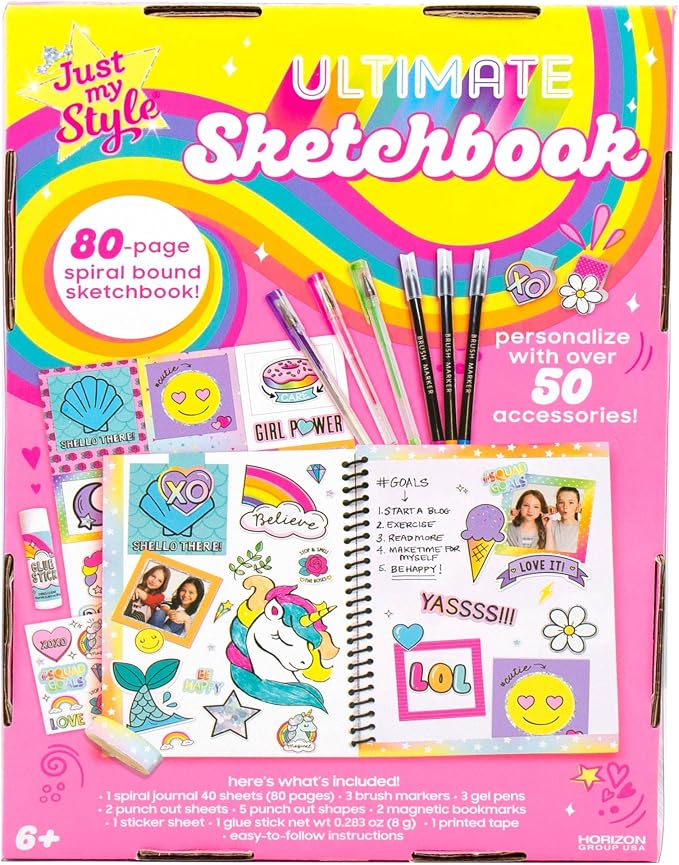 Just My Style My Mer-Mazing Sketchbook by Horizon Group USA, Oil Pastel