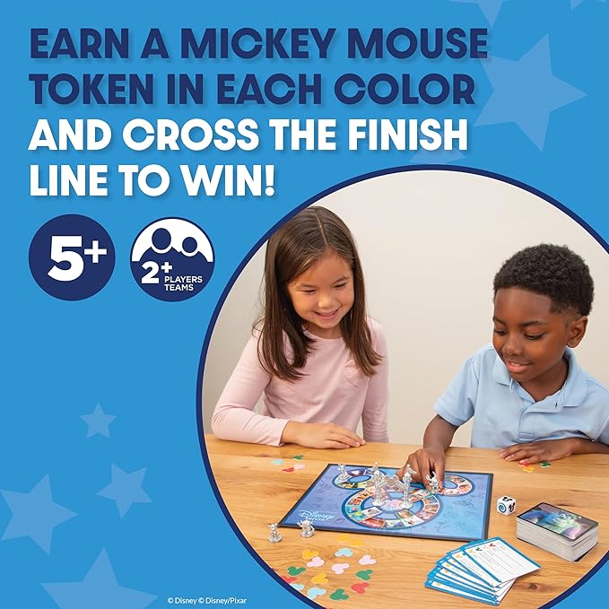 Disney Trivia Board Games for Family Night, Travel Games, Strategy Game, 5+ | Disney Toys, Family Game Night, Travel Games, Screen-Free, Holiday Game, Kids Board Game, Strategy Games