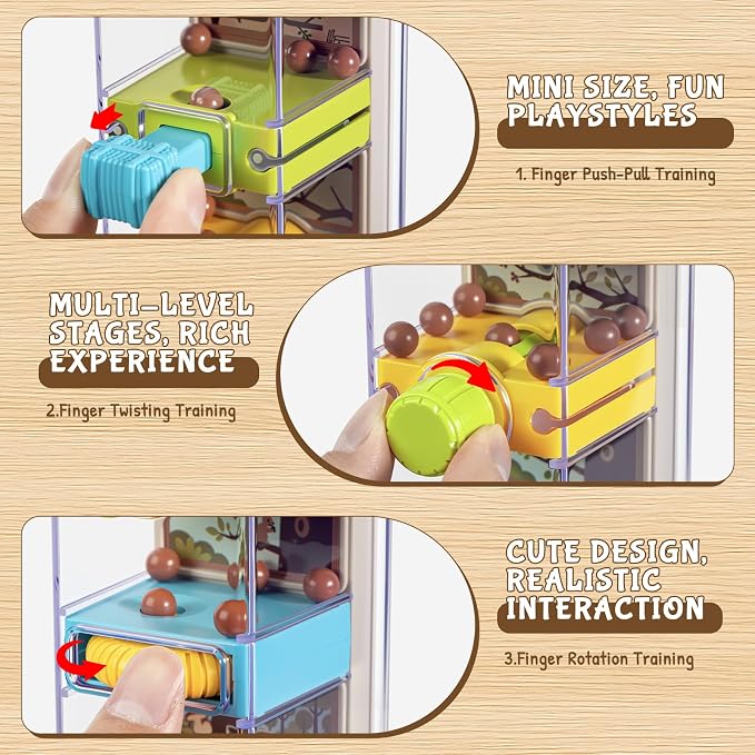 Montessori Educational Learning Ball Drop Toys for Toddlers 3-5 | 5 Fine Motor Activities Busy Board Sensory Travel Birthday Gift,Activity Cube Montessori Toys for 2 3 4 5 6 7 Year Old