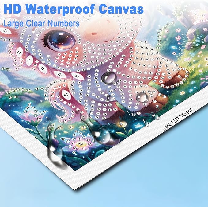 DOZEEZOP 12-Pack Small Diamond Art Kits for Kids 6-12, Land-Animals 7"x7" | 5D Diamond Painting, Partial Round & Special Drills, Desktop & Wall Decor, Beginner DIY Craft, Stress Relief Gift