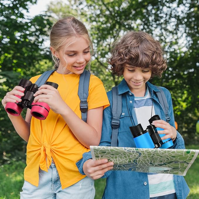 Yunsailing 6 Pcs Binoculars for Kids for Age 3-12 Years | Binoculars, Shock Proof Toy, Outdoor, Gift ,Hunting Folding, Small Telescope, for Bird Watching Learning Exploration