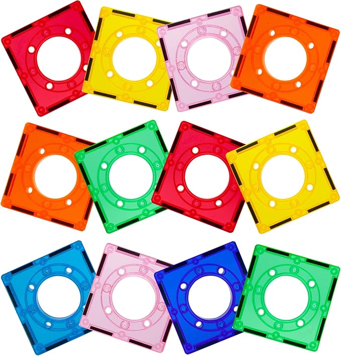 PicassoTiles Magnetic Tiles for Marble Run Racetrack Square Joint Shape Building Block Construction Colorful STEM Toy Set Learning Kit Educational Magnet Playset for Toddler Boys & Girls Ages 3+