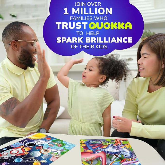 60 Piece Puzzles for Kids Ages 4-6 - 4 Jigsaw Toddlers Puzzles Ages 3-5 | Space, Dino, Firefighters Puzzles for Children Ages 6-8 - Educational Gift Game for Boys and Girls