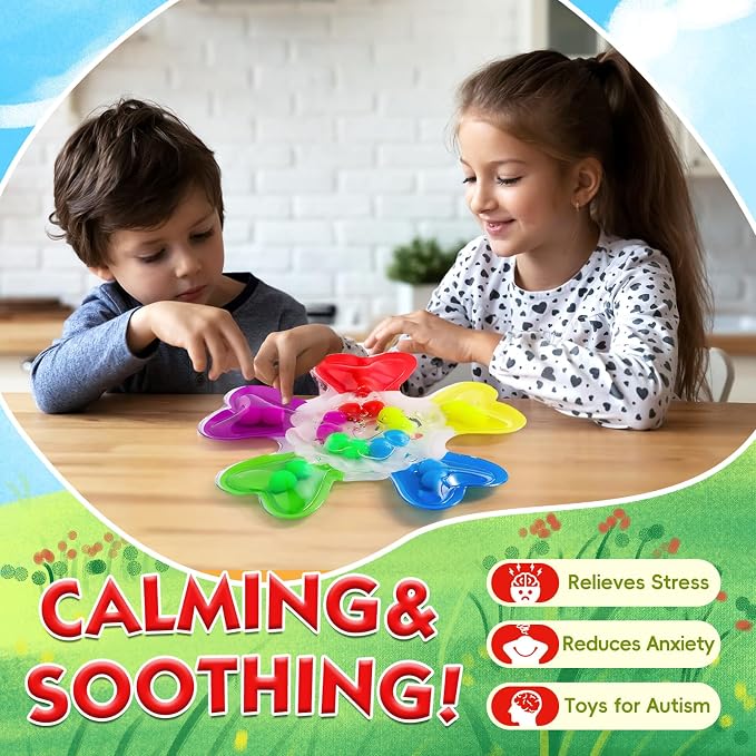 Christmas Color Sorting Sensory Toys | Fine Motor Skills Games for Toddlers, Montessori Preschool Outdoor Travel Learning Toys, for 3-5 Year Old Boys & Girls