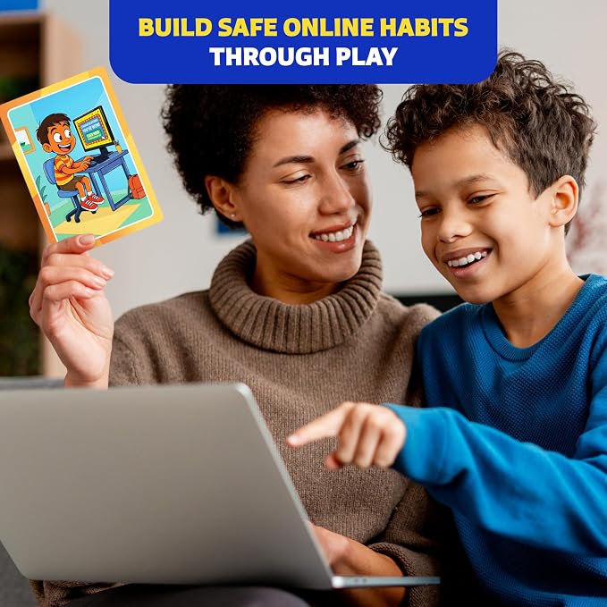 Who What Why Online Safety Conversation Cards for Kids, SEL Game | Cybersecurity, digital awareness, emotional regulation, social skills, speech therapy, online habits, classroom and home use
