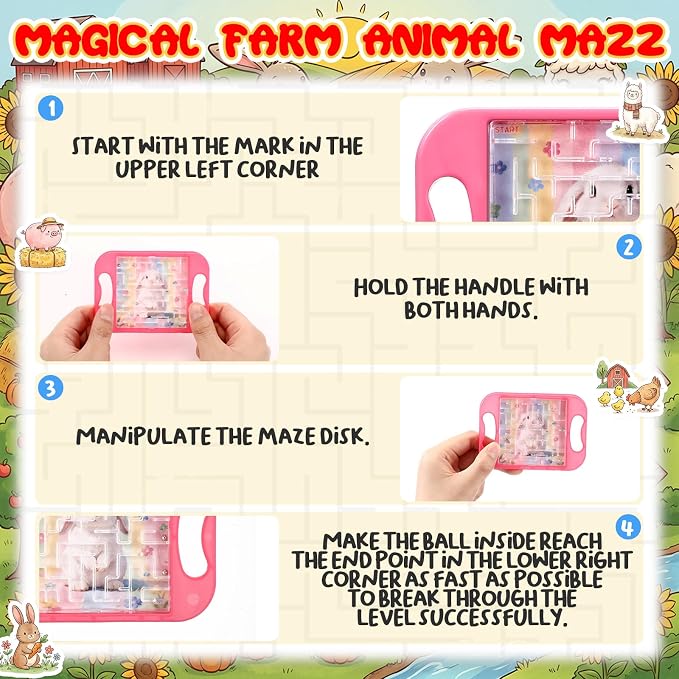 JellyArch 36 Pcs Mini Maze Puzzle Bulk for Kids Maze Cubes, Pastel | Small Educational Handheld Puzzle Brain Teaser Back to School Classroom Exchange Gifts for Students Adults