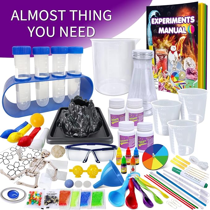 UNGLINGA 150 Experiments Science Kits for Kids Boys Girls, S.T.E.M Kit Toys | Gifts Ideas Birthday Christmas, Chemistry Break Geodes, Volcano, Physics Educational Activities Project