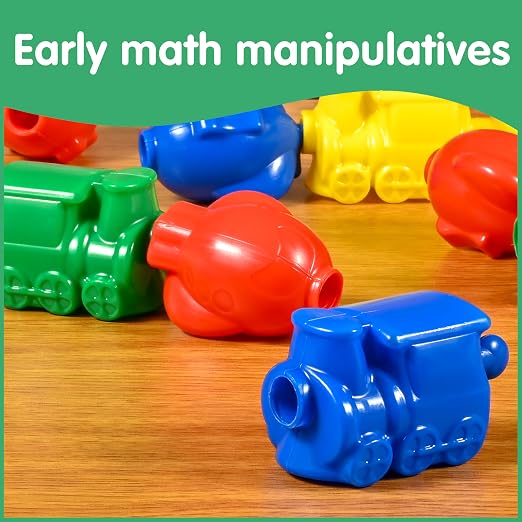 edxeducation Transportation Linking Blocks, Set of 36, Ages 2+ | Connecting Blocks for Toddlers, Early Construction, Sorting and Fine Motor Skills