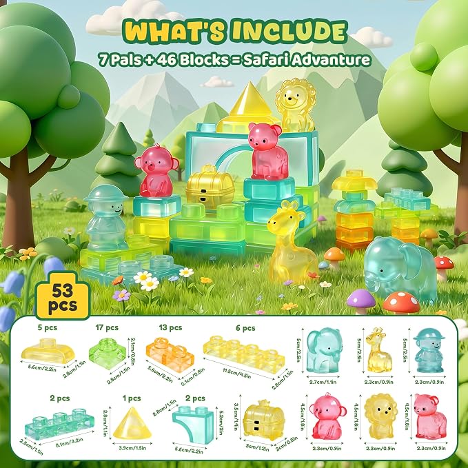 52PCS Sensory Soft Building Blocks for Toddlers, Squishy Stacking Toy | Preschool Educational Creative Play, Montessori Squeezable, Stretchable Early Learning Construction Playset, Puzzle Blocks