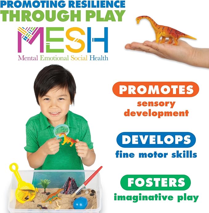 Creativity for Kids Sensory Bin: Dinosaur Dig - Toddler Sensory Toys, Sensory Bin Filler and Toddler Activities for Boys and Girls, Dinosaur Toys for Kids Ages 3-5+