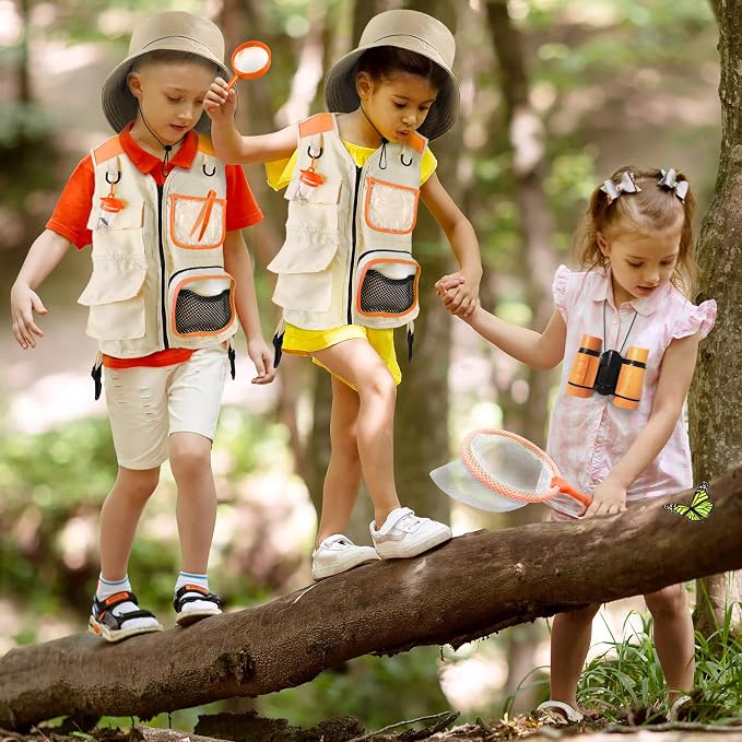 YOPINSAND Kids Explorer Kit & Bug Catcher Kit, Kids Outdoor Exploration Set | Camping Gear with Vest & Hat, Ideal Outdoor Camping Adventure Toys for Ages 3 4 5 6 7 8 Boys Girls
