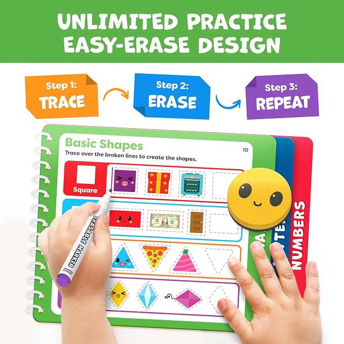 Tracing Books for Kids Ages 3-5 - Letter Tracing Activity Books for Kids Ages 3-5 - Preschool & Kindergarten Workbooks - Writing Practice & Learning Educational Toys for 3 Year Old