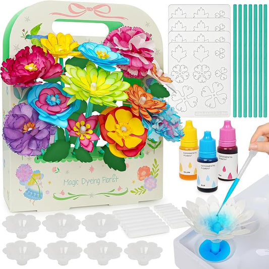 CZTCDP Paper Flower Science Kit, Magic Petal Art & Craft Toy for Girls&Boys | Changing Flowers Set, Kids DIY Arts and Crafts, Ideal Birthday Present for Kids Age 6-12, Screen-Free Activity