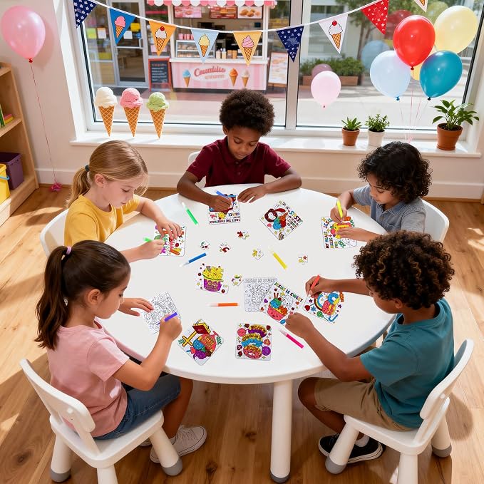 24 Sets Religious Sunday School Crafts for Kids Bulk, Christian VBS Craft Puzzle Ice Cream Bible Jesus Loves, Summer DIY Arts for Classroom Activities, Back to School gifts, Coloring Games Supplies