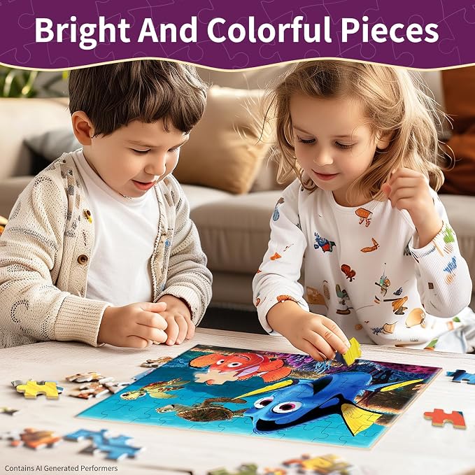 Toddler Puzzles Ages 3-8, 60 Pieces Jigsaw Puzzles in Metal Box, Educational Learning Toys for Boys and Girls, Premium Puzzle Games