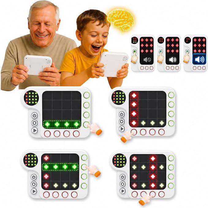 Logic Brain Teasers Game,Original 300 Challenges-Handheld Electronic Games for Kids,Adult,Teen&Seniors , Portable Educational Toys and Travel Games for Boys & Girl,Gift for Age 6+(Non-Rechargeable)