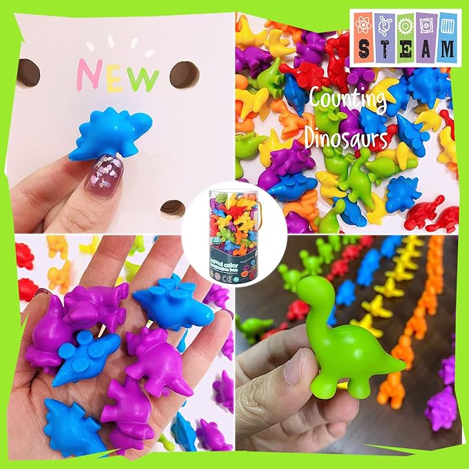 UNIQUE KIDS Counting Educational Learning Toy Set with Sorting Cups - Engaging Sensory Color Classification Training Game for Toddlers Preschoolers Ages 3 Years and Up