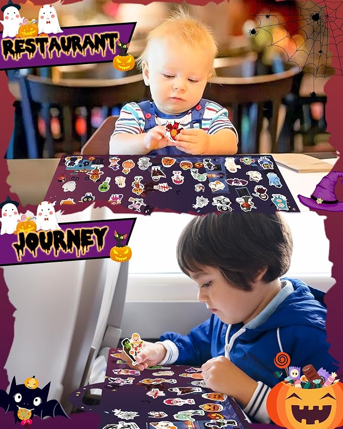 Benresive Reusable Sticker Book for Toddlers, Stickers for Kids, Travel Toy | Toddler Toys, Boys Girls Birthday Gifts, Airplane & Road Trip Essentials Kids, No Mess Waterproof Toddler Crafts Activities