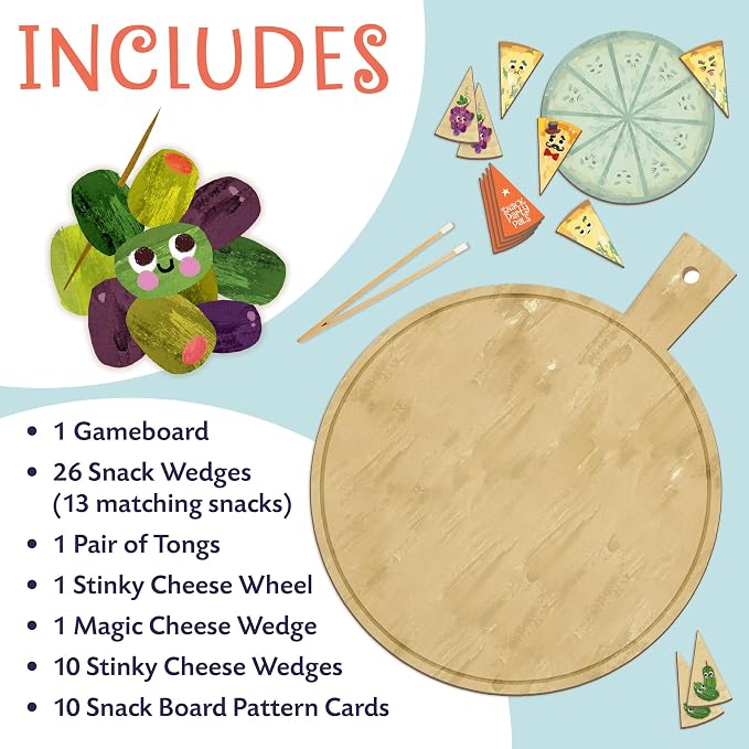 Peaceable Kingdom Snack Party Pals Cooperative Game - Fun Memory Game for Preschoolers & Kindergarteners - Ages 4+