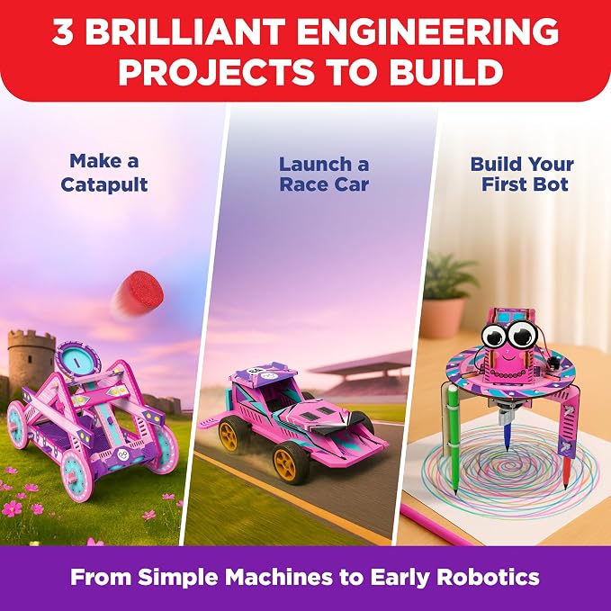 Doctor Jupiter Girls’ Engineering Kit for Kids Ages 8+, Birthday Gifts | Gift Ideas for Girls Ages 7,8,9,10,11,12, STEM Toy for Ages 8-13, Science Kits for Kids