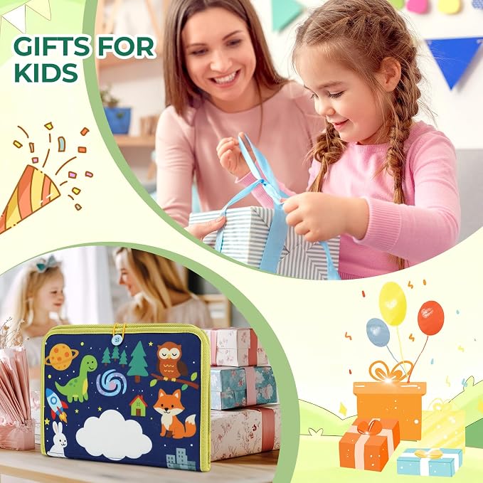 Busy Board Montessori Toys, Busy Book for 3 Year Old Toddler Boy Birthday Gifts, Montessori Toys Busy Board for Toddlers, Learning Educational Toddler Travel Activities